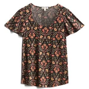 🌻Women's Nine Britton Bern Flutter Sleeve Knit Top sz. S🌻